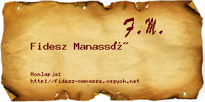 Fidesz Manassé névjegykártya